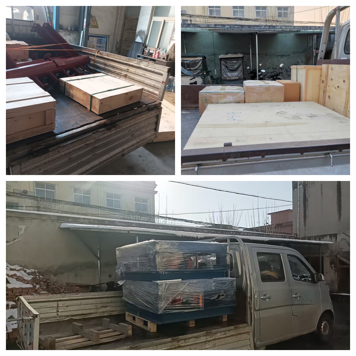 兩臺振動平臺、超聲波檢驗篩、網架等發貨