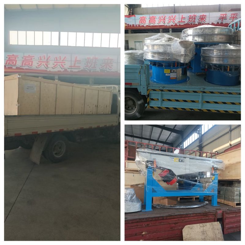 出口垂直振動(dòng)提升機(jī)、旋振篩、直線篩、網(wǎng)架等發(fā)貨